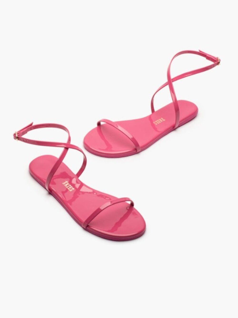 TKEES Patent Leather MJ Sandals Hot Pink Sz 10